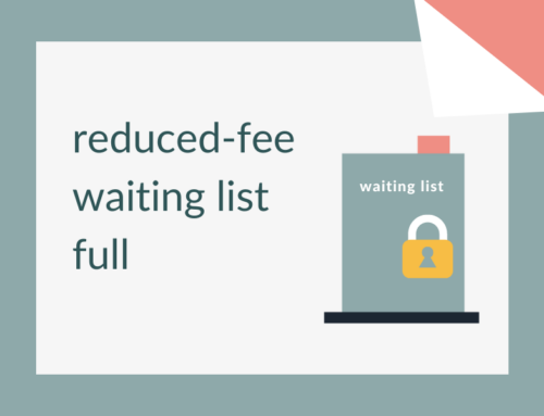 reduced-fee waiting list full